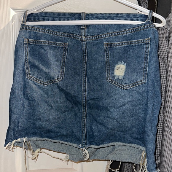 High rise mini skirt! dark denim - Picture 2 of 2